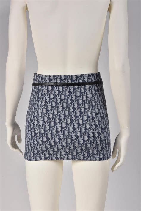 dior print mini skirt|christian dior denim skirt.